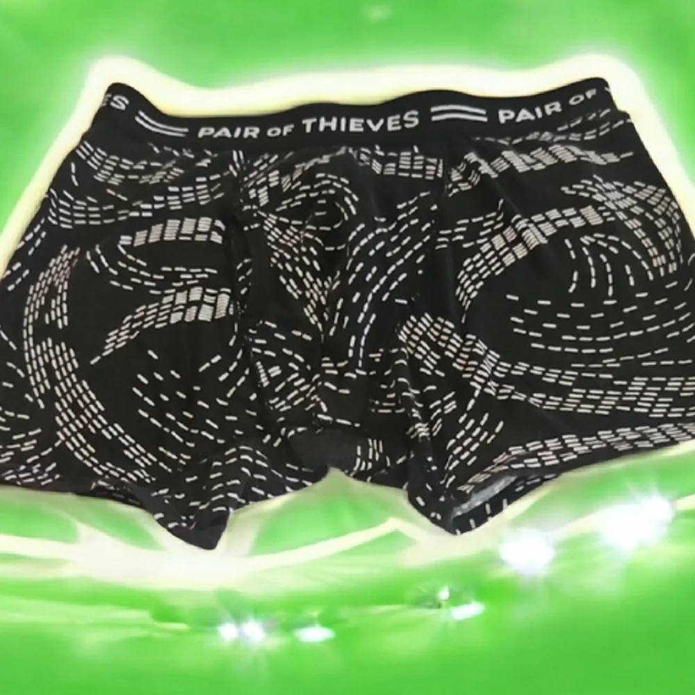 Pair Of Thieves Brief Cotton Blend Soft touch Opening In Front B&W Size S